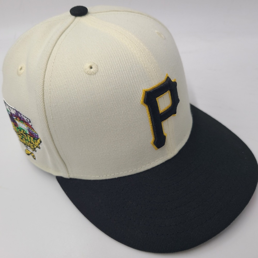 Pittsburgh Pirates Hat Fitted‎ 7 New Era 59Fifty Cream Black 2006 All Star Game